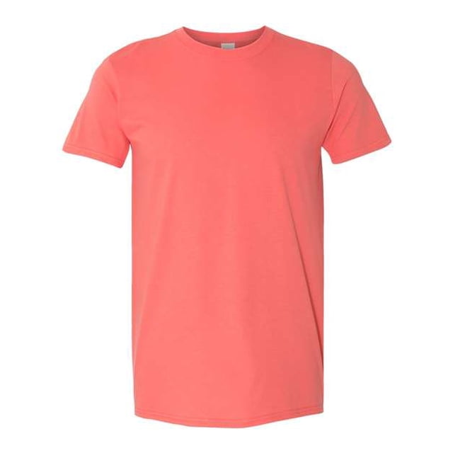 Camiseta L Seda Coral Gildan Adulto Softstyle 4.5 onzas 64000