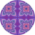 thumbnail image 1 of Ahgly Tapis Rond Lavable en Machine Intérieur Transitionnel Violet, 4 Pieds Rond, 1 of 7