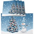 thumbnail image 1 of Ensemble de 6 Sets de table de Noël en Coton et Lin Carrés et Ronds, 1 of 5
