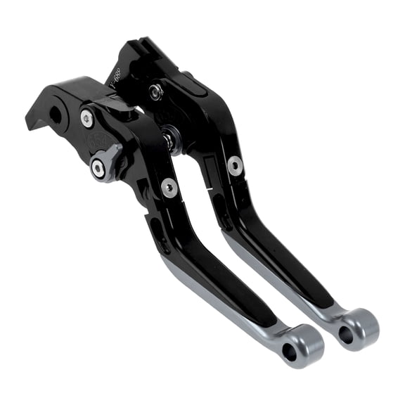 Unique Bargains Short/Long Brake Clutch Levers for YAMAHA YZF-R1 04-08 6 Position Adjustable Motorcycle Handlebar Brake Lever Aluminum Alloy Black Handle Titanium End