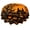 #B-60IN, variant on Halloween Round Tablecloth, Polyester Halloween Elements Printed Table Cover, Stain Resistant Reusable Dining Table Cloth for Kitchen Holiday Party Home Decor