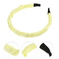 thumbnail image 2 of Unique Bargains 1 Pc Classic Elegant Pleated Headband for Women for Girls 6.10"x5.12" Yellow, 2 of 4