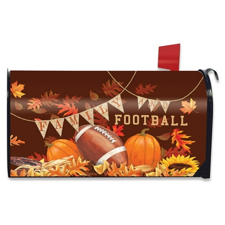Briarwood Lane Family & Football Mailbox Cover