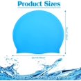 thumbnail image 2 of 3 Pieces Kids Swim Caps for Long Hair Silicone Swimming Cap for Girls Boys Kids Teens with Long Curly Hair Braids Dreadlocks Large Waterproof Swim Hat, 2 of 12