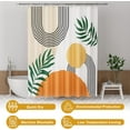 thumbnail image 3 of Fall Shower Curtain, Orange Abstract Cloth Shower Curtain Sets with 12 Shower Curtain Hooks, Luxury Hotel Quality Washable Farmhouse Polyester Fabric Bathroom Shower Curtains, 72x72 Inches, 3 of 6