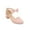 Pink, variant on PINQI Flower Girls Heels Dress Shoes Kids Closed Toe Bow Ankle Strap Mary Jane Sandals Wedding Party Princess Shoes