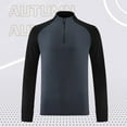 thumbnail image 4 of Athletic T Shirts for Men with Zipper Mock Neck Long Sleeve Tees Tops Stretchy Slim-Fit Pullover Color Block Breathable Gym Workout Running T-Shirts, 4 of 7