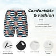 thumbnail image 6 of Picia Popcorn pattern Mens Swim Trunks with Compression Liner Stretch Beach Shorts Quick Dry with Zipper Pockets No-Chafing Board Shorts-XX-Large, 6 of 9