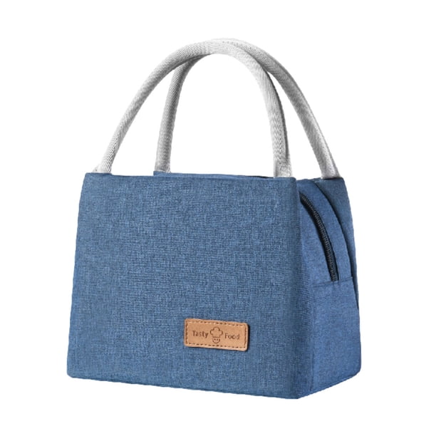 Matsuzay Bolsa de almuerzo aislada para multiusos de gran capacidad, ampliamente utilizada en varios lugares, bolsa de almuerzo térmica Mostrada Grande+Azul