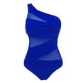 thumbnail image 3 of Hirigin Women's One-Piece Swimsuits Tummy Control Bikini Push-up Swimsuit Mesh One Shoulder Bathing Suit Swimwear, 3 of 7