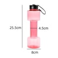thumbnail image 2 of EGNMCR Dumbbell-shaped Water Container 700ml Portable Hydration Cup Lightweight Polypropylene PET To Carry For Gym kettle kettle, 2 of 3