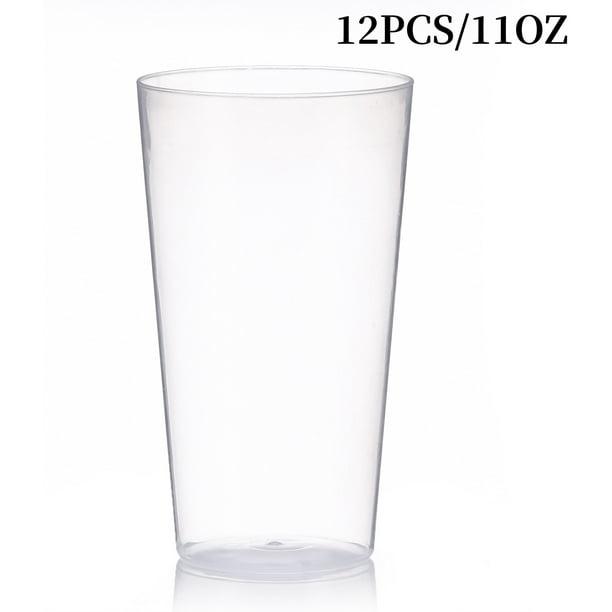 TRIANU 12Pcs Plastic Tumblers Drinking Glasses 11oz Plastic Cups for Kitchen Unbreakable, BPA