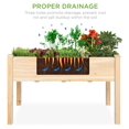 48x24x30in Raised Garden Bed, Elevated Wood Planter Box Stand for