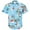 Blue, variant on COEVALS CLUB Men's Christmas short-sleeved shirt 02 Blue Large