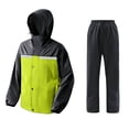 thumbnail image 3 of Men's Motorcycle Rain Suit, Two Piece Waterproof Riding Gear, Heavy Rain Jacket and Pants Set for Cycling and Outdoor Activities, 3 of 4