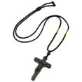 thumbnail image 2 of Sokhug Wood Crucifix Cord Necklace for Men & Women, Religious Pendant, Healing, Travel Protection, Perfect for Gifting on Special Occasions, 2 of 7