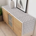 thumbnail image 4 of Black Stripe Table Runner - 108 Inch Long, Kitchen Dining Table Runner Dresser Scarves, Modern Abstract Vertical Stripes Beige Farmhouse Decor for Coffee Tables Wedding Party Banquet, 4 of 8