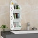 thumbnail image 4 of Organizador de estantería de baño montado en la pared de tres capas | Estantería impermeable de PVC - Ahorro de espacio | Blanco | 45x10x12cm | Para baño, lavandería, salón | Solución de, 4 of 6