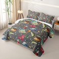 thumbnail image 3 of Manfei Rustic Fishing Bed Spread Queen, Outdoor Adventure Queen Coverlet Set, Gray, 3pcs, 1 Quilt and 2 Pillowcases, 3 of 7