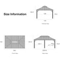 thumbnail image 2 of PURPLE LEAF 12' x 20' Outdoor Hardtop Gazebo for Patio Galvanized Steel Double Roof Permanent Canopy Teak Finish Coated Aluminum Frame Pavilion Gazebo with Light, 2 of 9