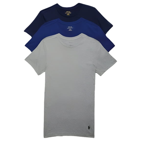 Polo Ralph Lauren Mens Slim Fit Cotton T-Shirt 3-Pack Style-RSCNP3
