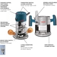 thumbnail image 3 of Enrutador Bosch 1617EVSPK 12A, 2,25 HP con guía de bordes y cubierta antipolvo, 3 of 7