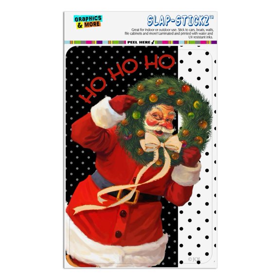 Christmas Holiday Santa Ho Ho Ho Wreath Home Business Office Sign