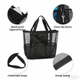 thumbnail image 3 of LARGE Mesh Beach Bag, Sand-Falls-Through Toy Mesh Tote Bags for Picnic Travel with Waterproof Liner Pocket, Heavy-Duty Shoulder Strap, Family Pool/Beach Essentials(Black), 3 of 9