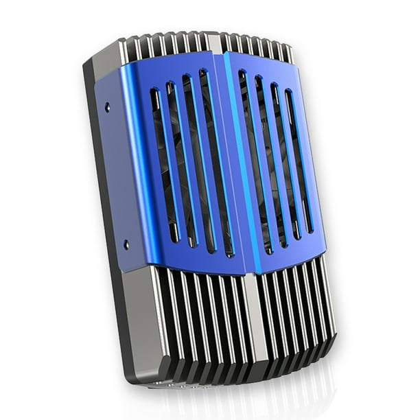 Parte posterior del teléfono Disipación de calor Ventilador de enfriamiento Enfriador ajustable portátil Radiador tipo c Plástico Metal Disipador de calor rápido Suministros de enfriamiento Azul seitruly EL005339-01B