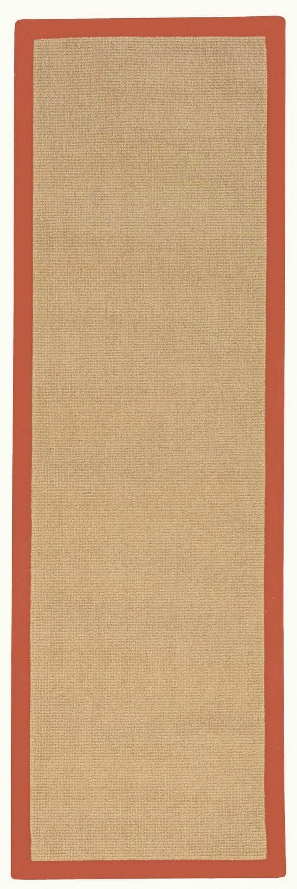 Tapis de couloir Athena sisal et orange brûlé 2 pi 6 po x 12 pi