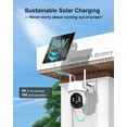 thumbnail image 4 of 2K Solar Security Cameras Wireless Outdoor, Battery Powered PTZ 4MP WiFi Camera for Home Security with Flashlight Color Night Vision, Siren Alarm, PIR Motion Detection, 2-Way Talk, Cl-oud/SD Storage, 4 of 10