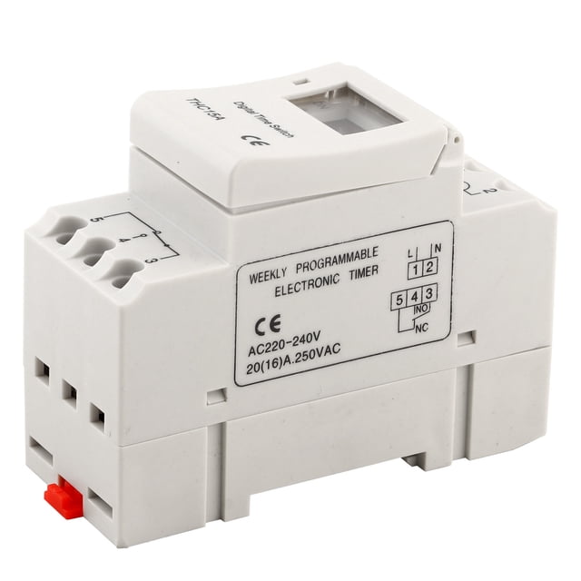 Timer Switch,THC15A 220‑240VAC 20A DIN Digital Timer Switch TH A Timer Switch High-Precision Functionality