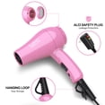 thumbnail image 4 of Lura Travel Portable Hair Dryer,Dual Voltage Mini Folding Handle Hair Blow Dryer Lightweight with 1 Concentrator,Pink, 4 of 8