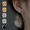 thumbnail image 3 of Anvazise 1Pc Ear Clip Non Piercing Painless Magnetic Geometric Bright Luster Women Men Cubic Zirconia Magnet Clip Earring Jewelry Decoration Gift for Party style E, 3 of 13