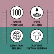Complete Natural Products Organic Reishi Mushroom Capsules, 250mg, 100ct | Fruiting Body Extract | Plant-Based | Adaptogenic Support | Made in USA | Organic & Kosher Capsules