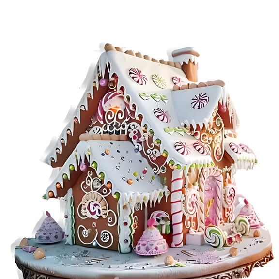 BPPEG White Christmas Houses Cottage Decorations Desktop Figurine Covered House