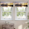 thumbnail image 2 of LALILO Kitchen Curtain Valance Big And Houses Dusk London Uk Rod Pocket Window Curtain 52"x 18" Set of 2, 2 of 7