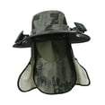 thumbnail image 5 of TTETTZ Wide Brim Sun Hat Fishing Hat Rechargeable Travel Sport Summer Solar Fan Hat Green, 5 of 9