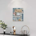 thumbnail image 2 of Nautical Bathroom Decor Beach Wall Art Anchor Lighthouse Ocean Seashells Bathroom Pictures For Wall Coastal Artwork Canvas Print For Bathroom Living Room Bedroom Office Framed 12"x16", 2 of 6