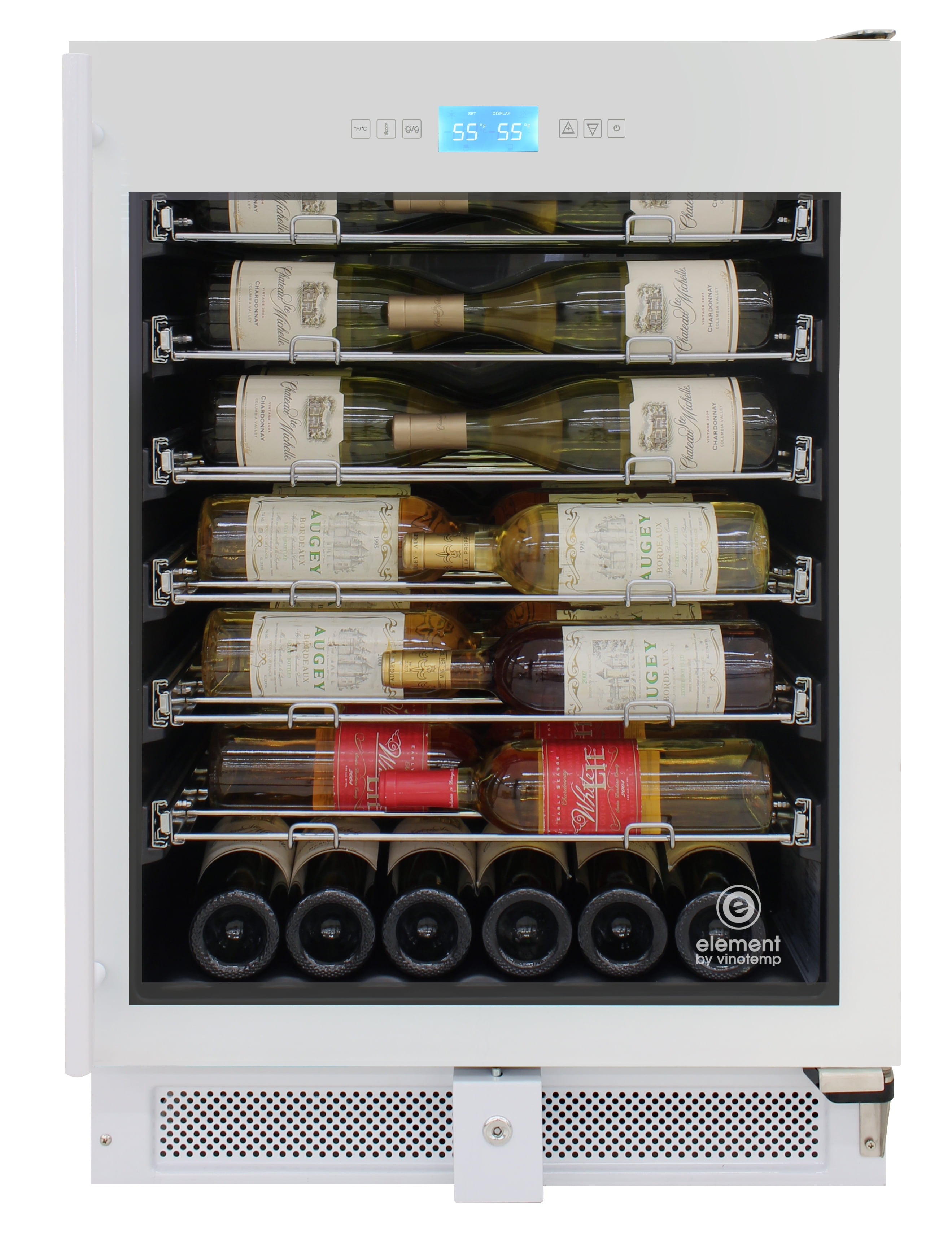 Vinotemp 41-Bottle Single-Zone Digital Wine Cooler (White)