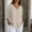 02-Beige, variant on Women's 3/4 Sleeve Crew Neck T-Shirt, Casual Solid Color Elbow Length Sleeve Top, Soft Stretch Lightweight Basic Pullover Tee for Daily Layering 06-Light Gray XXL