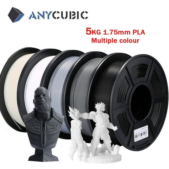5KG (5pcs*1kg) Anycubic Filament Premium 1.75mm PLA Mutil-Color pour Imprimante 3D FDM
