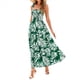 thumbnail image 2 of Vestido Maxi Bohemio de Verano para Mujer, Sin Mangas, Fruncido, con Tirantes Finos, Corte en A, Holgado, para Playa, , Verde, Talla L, 2 of 7