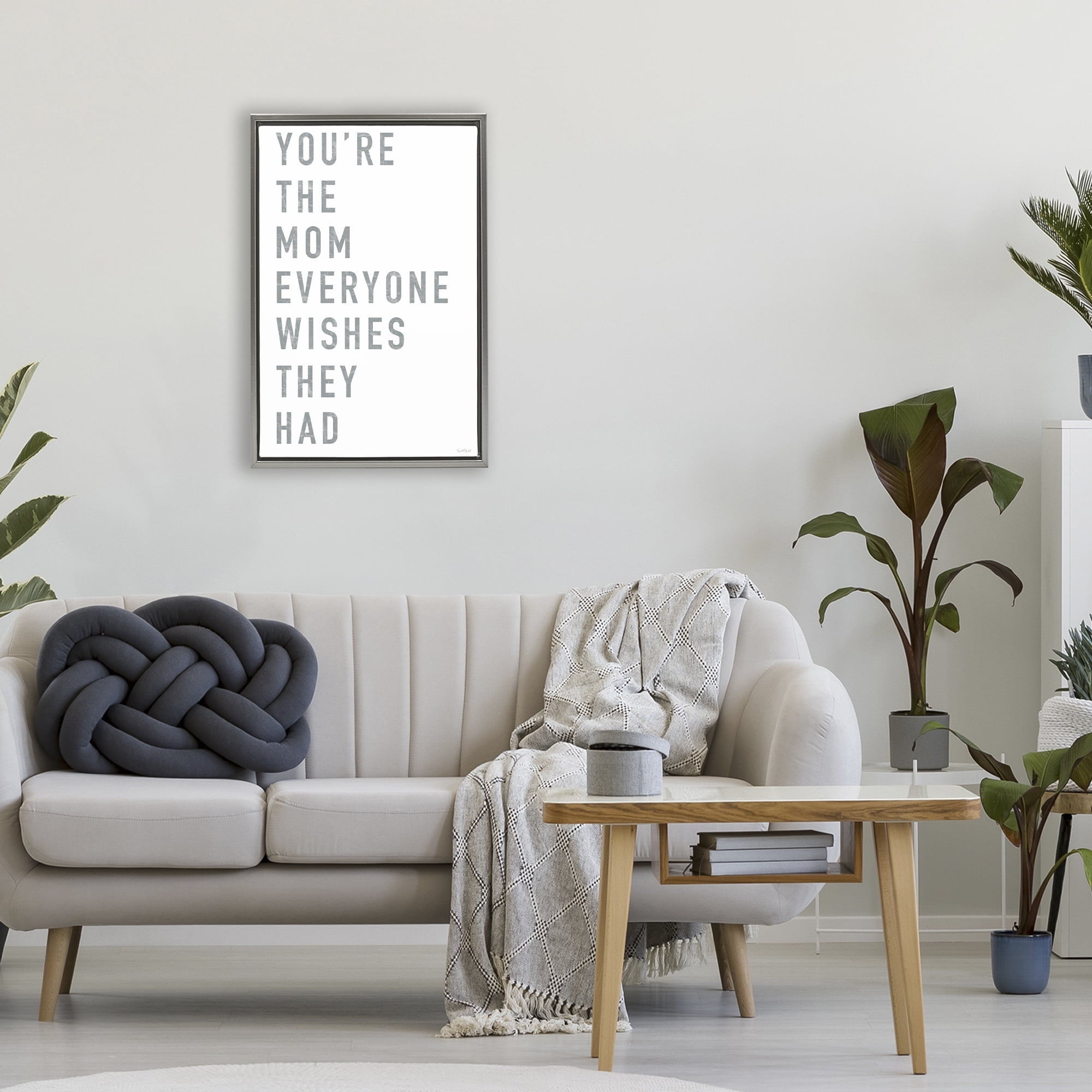 Stupell Industries Mother Appreciation Quote Gray Framed Floater Canvas Wall Art, design by Elizabeth Tyndall