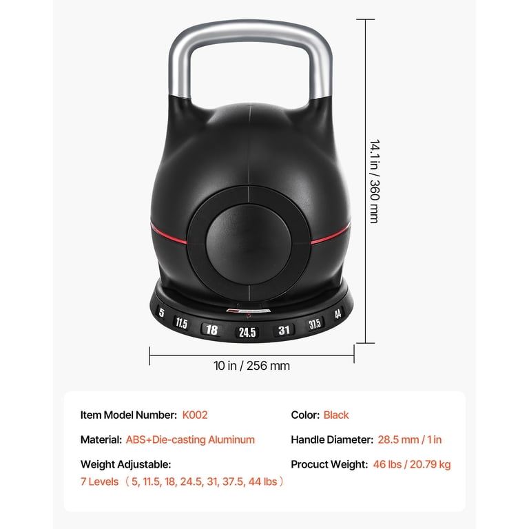 KFFKFF 7-in-1 Adjustable Kettlebell, 44 lbs photo 6