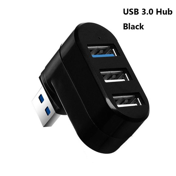 PC Laptop Data Transfer Mini High Speed Adapter USB 3.0 Hub Splitter Box 3 Ports BLACK USB 3.0 HUB
