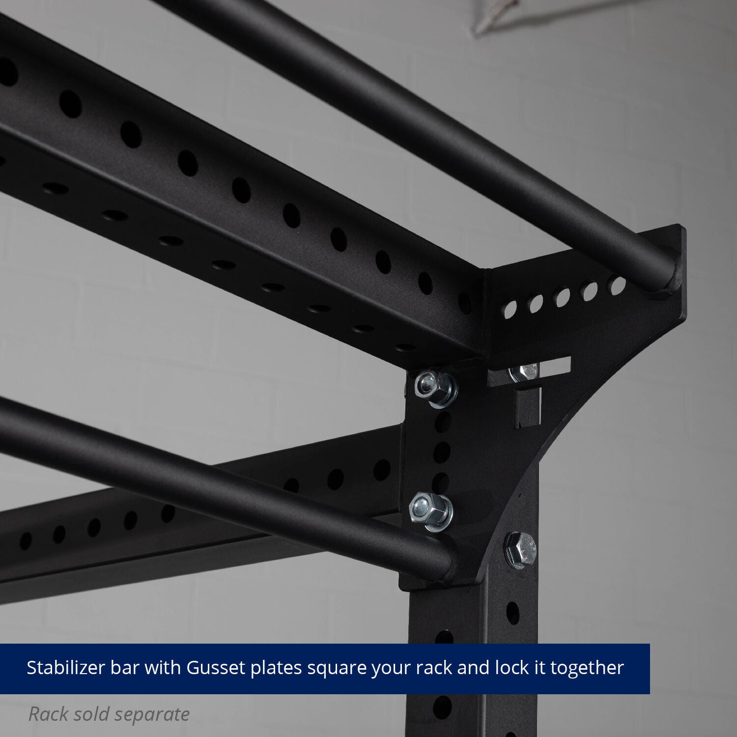 Titan Fitness Rack Mounted Dual Pull-Up Stabilizer Bar Fits T-3 or X-3 Series Power Racks, 32mm Grip, 2" x 3" Stabilizer Bar Power Rack Connector