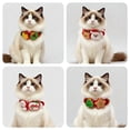 thumbnail image 3 of Colorful cat and dog scarf decoration plush fabric bell Christmas tree hat - festive carnival with pet ball collar XL (45-55cm), 3 of 5