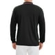 thumbnail image 3 of Camisa polo de golf de negocios de manga larga de ajuste regular para hombres, color sólido, negra, 3 of 6