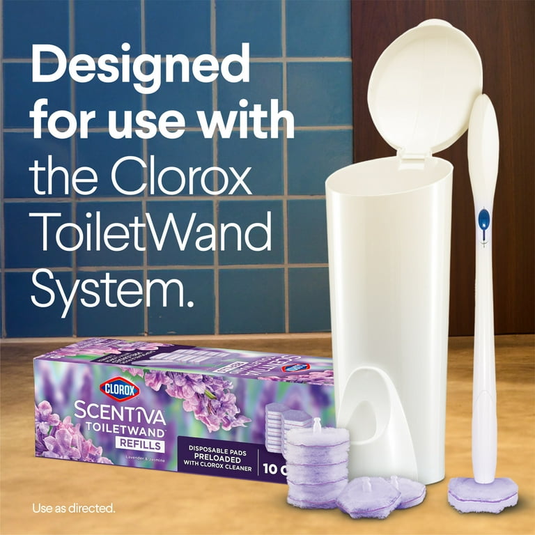 Clorox ToiletWand Refills Lavender Jasmine 10 Count, Disposable